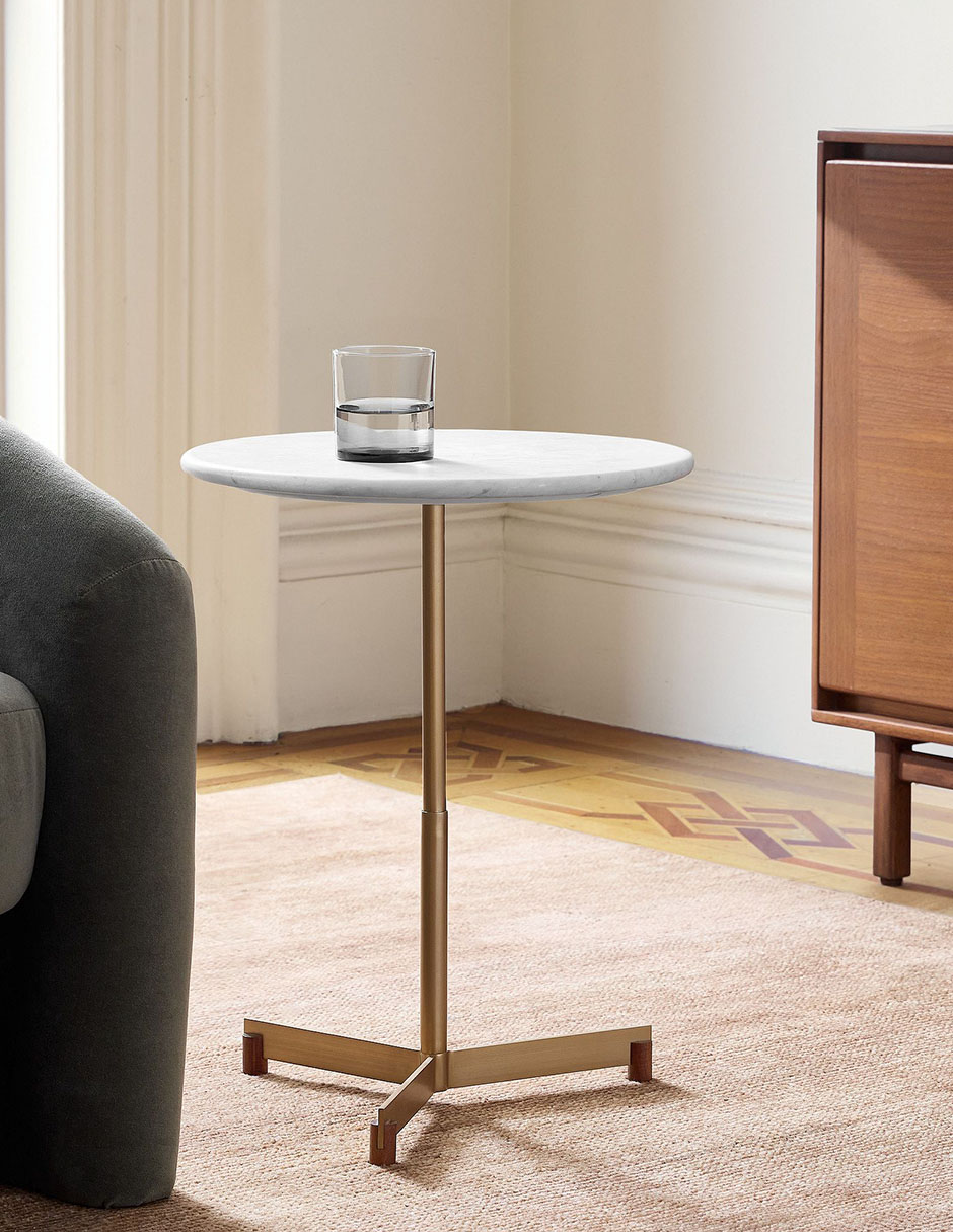 Mesa lateral hennings de mármol