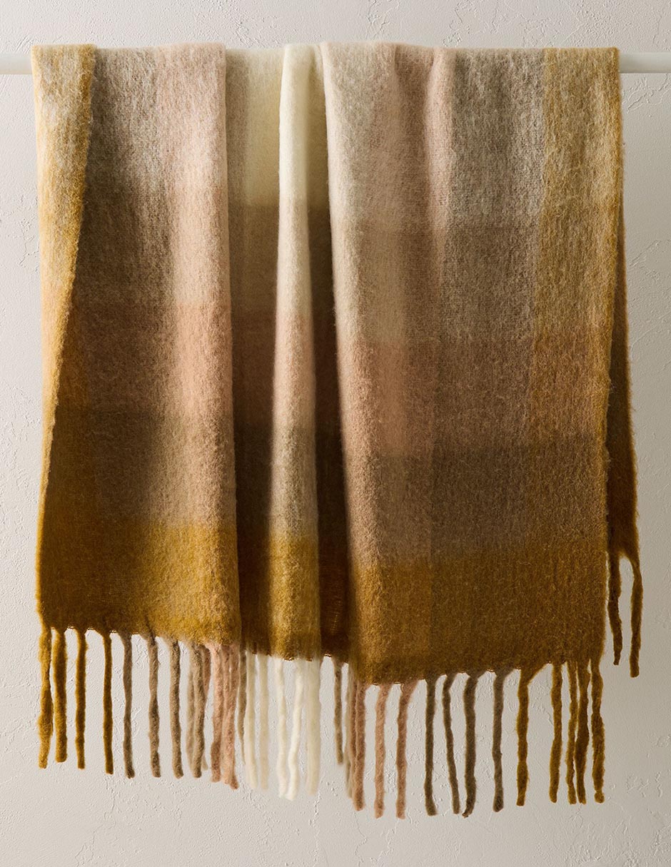 Frazada de tejido de punto Faux Mohair