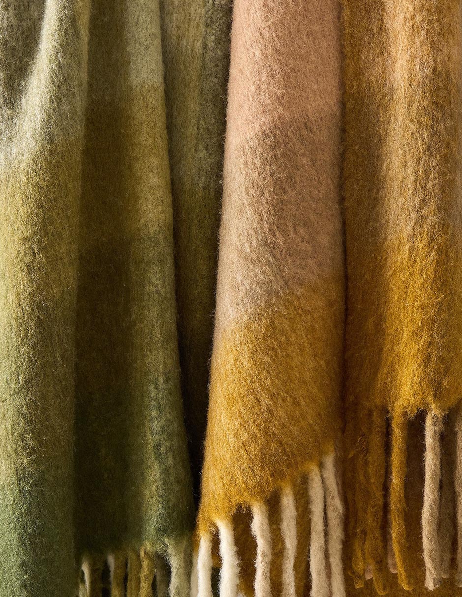 Frazada de tejido de punto Faux Mohair 3