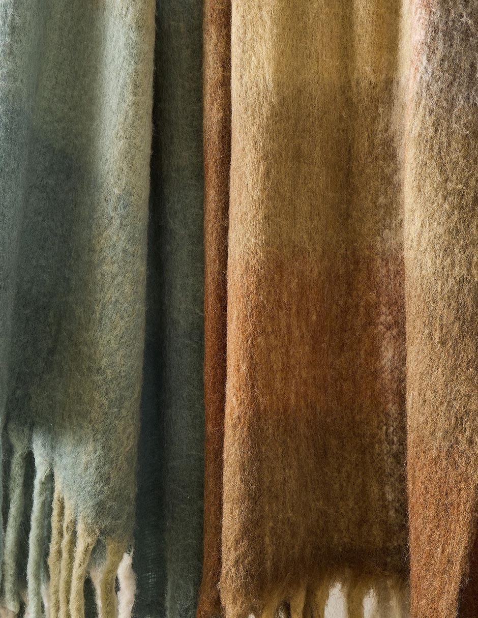 Frazada de tejido de punto Faux Mohair 4