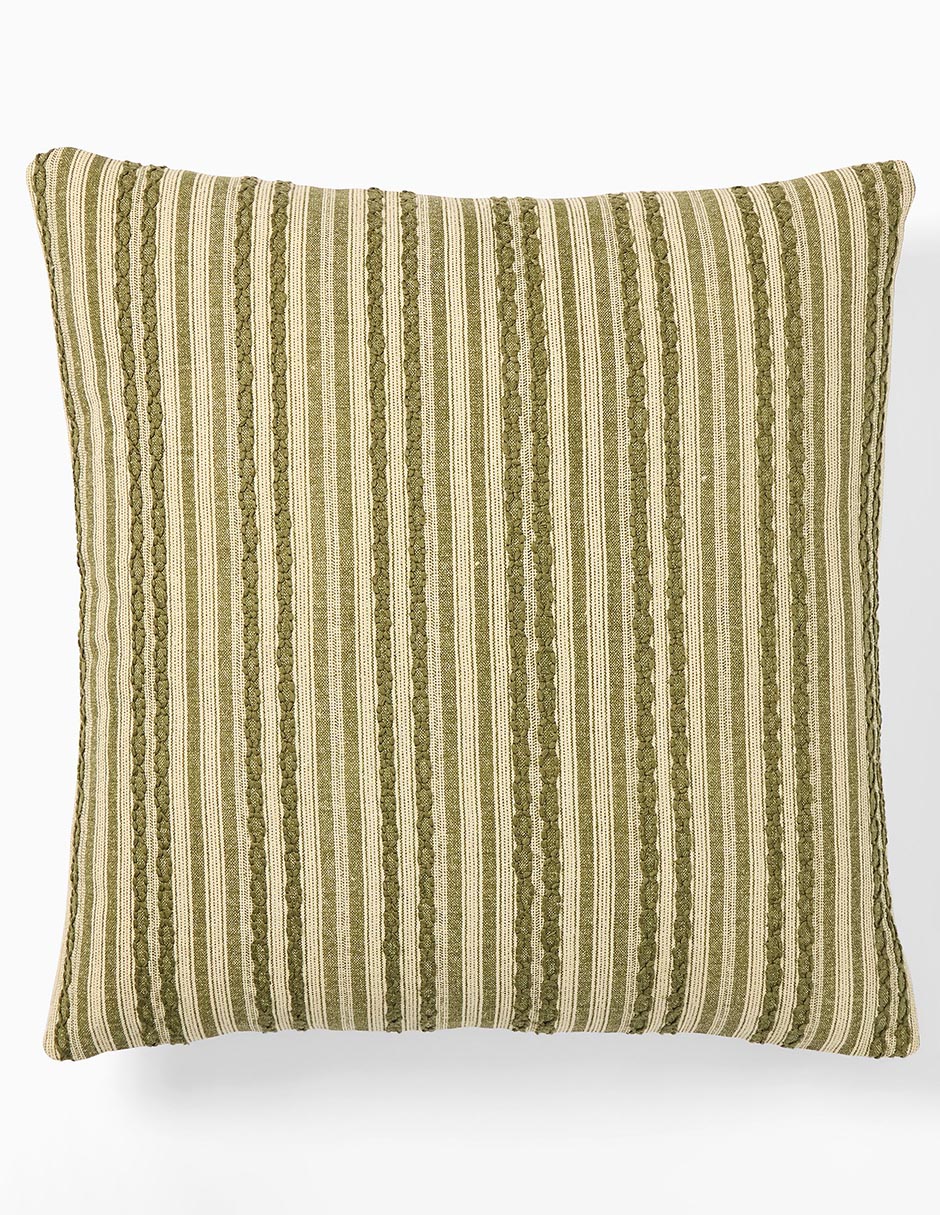 Funda cojín Embroidered Stripe
