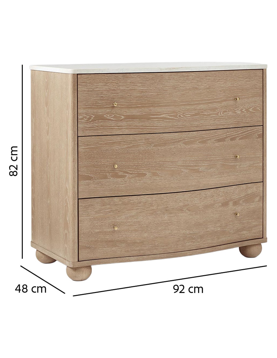 Cómoda Clementine de madera álamo 9