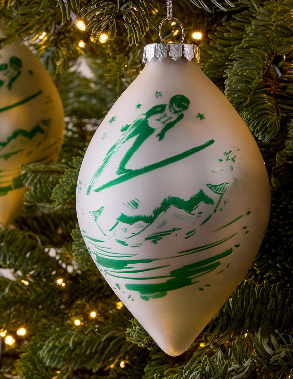 Ornamento Navidad Skier