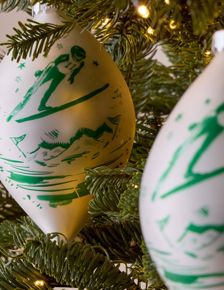Ornamento Navidad Skier 2