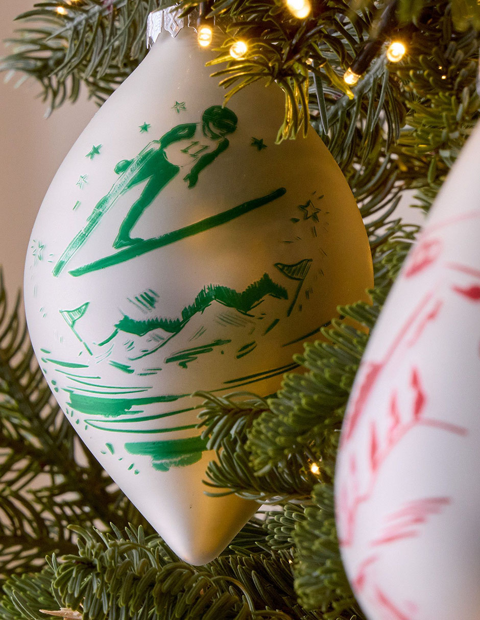 Ornamento Navidad Skier 3
