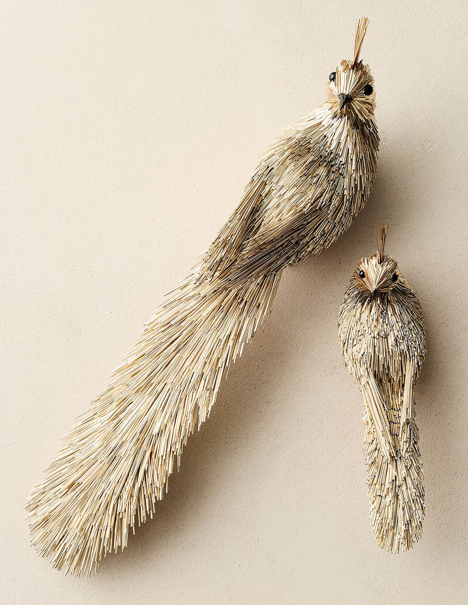 Ornamento Navidad pájaro Mylar Clip-On Bird
