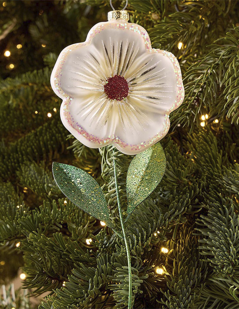 Ornamento navideño flor Hibiscus