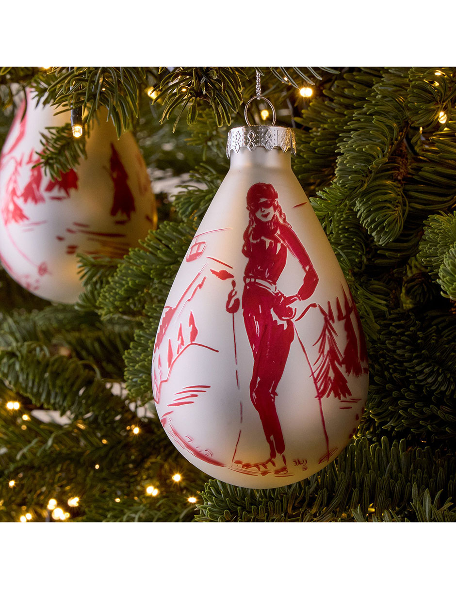 Ornamento Navidad Skier