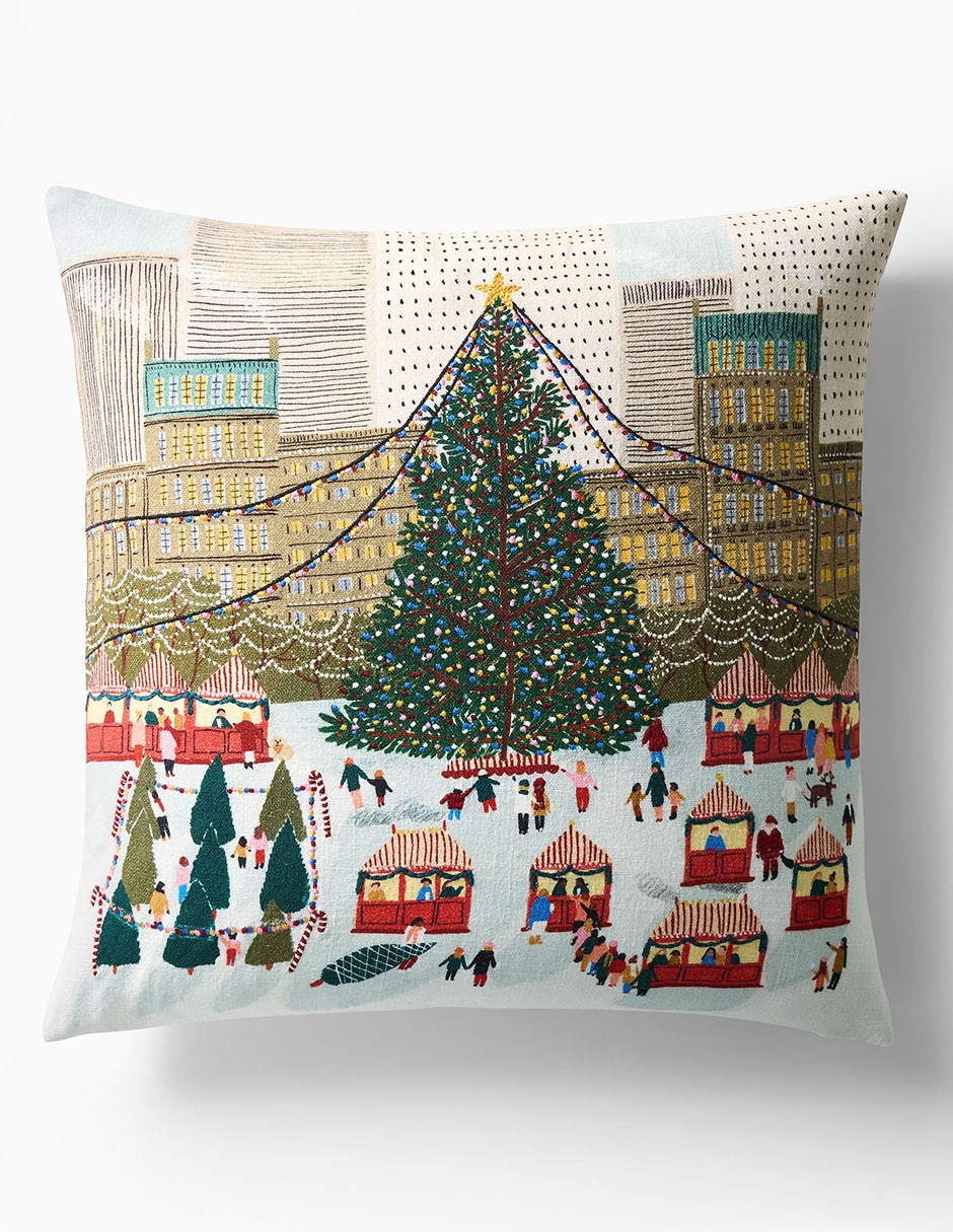 Funda cojín Holiday Market Tree