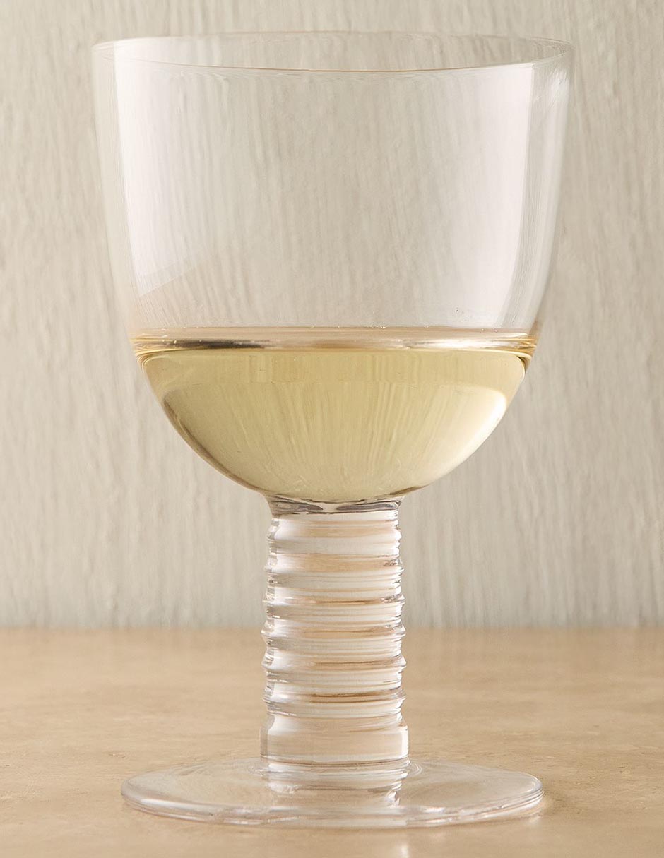 Copa para vino Grooved Stem de vidrio 4 piezas 2