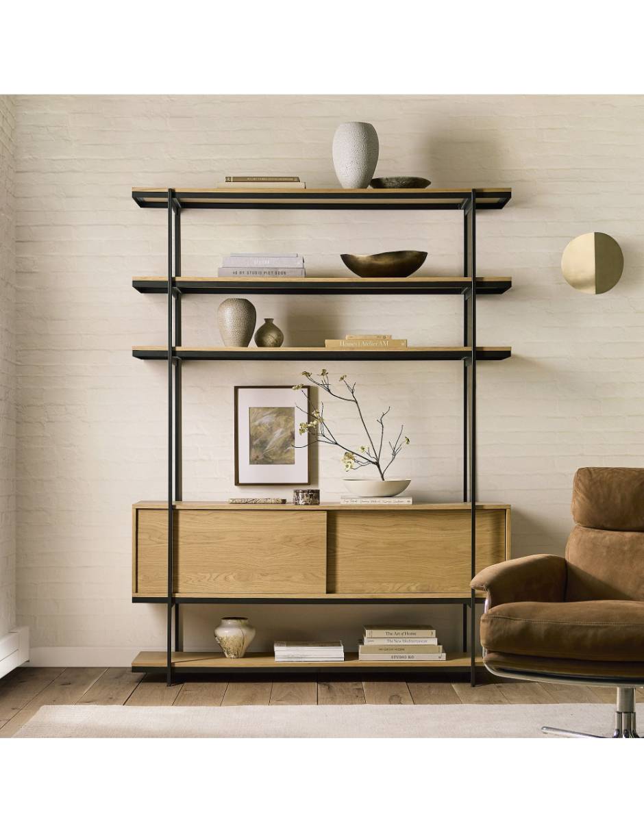 Librero armable Pierce de madera