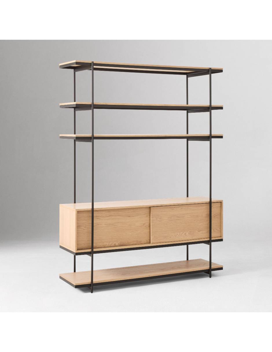 Librero armable Pierce de madera 6