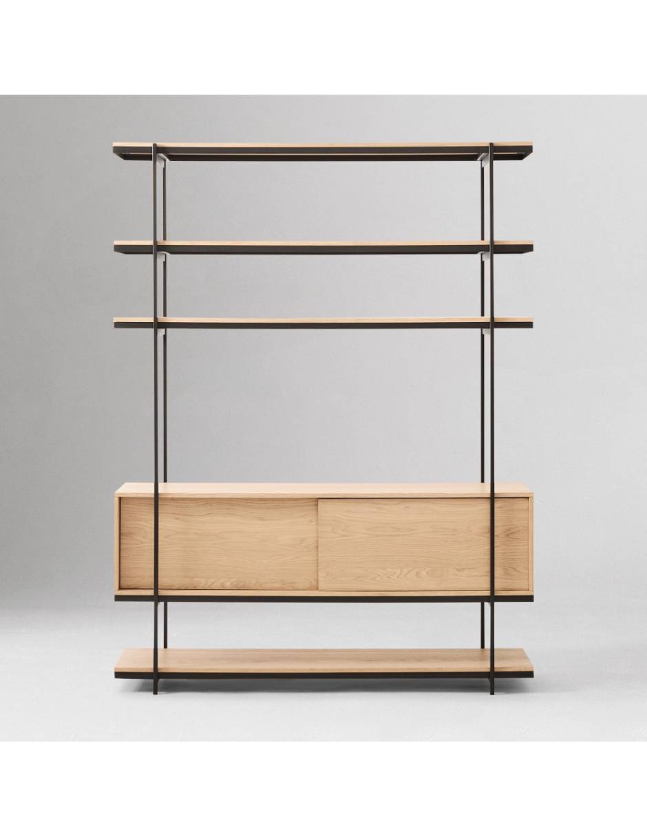 Librero armable Pierce de madera 5