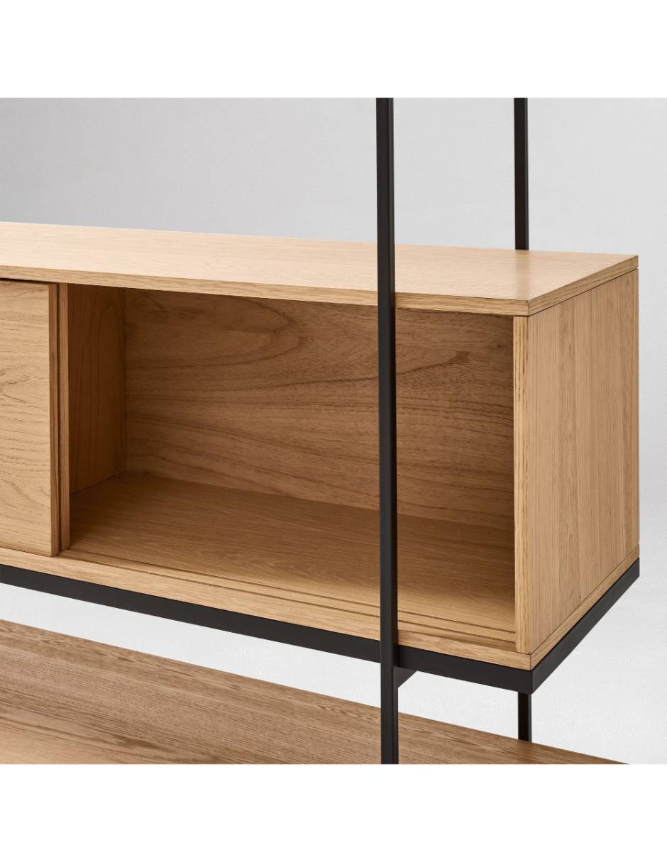 Librero armable Pierce de madera