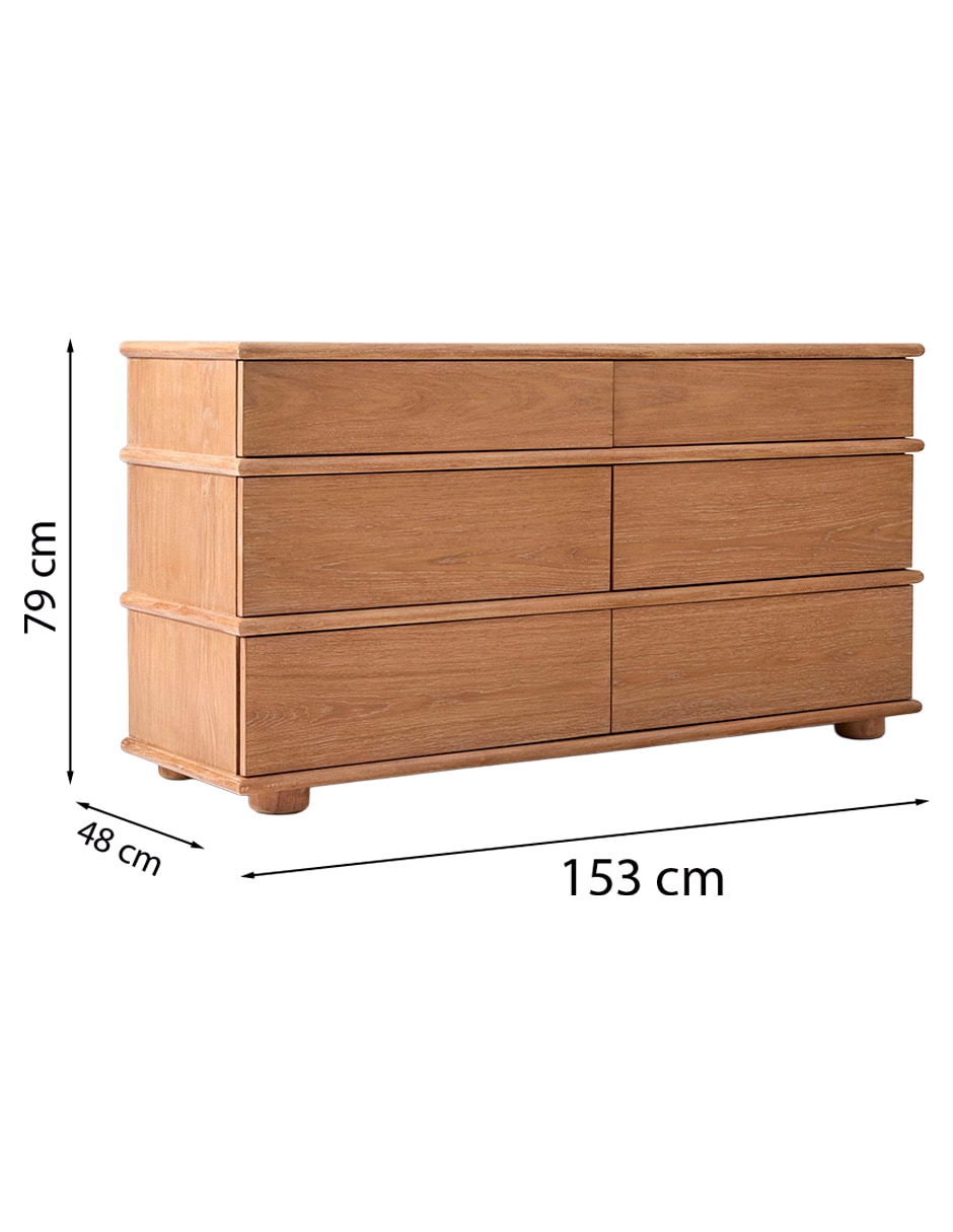 Cómoda Aggie de madera 8