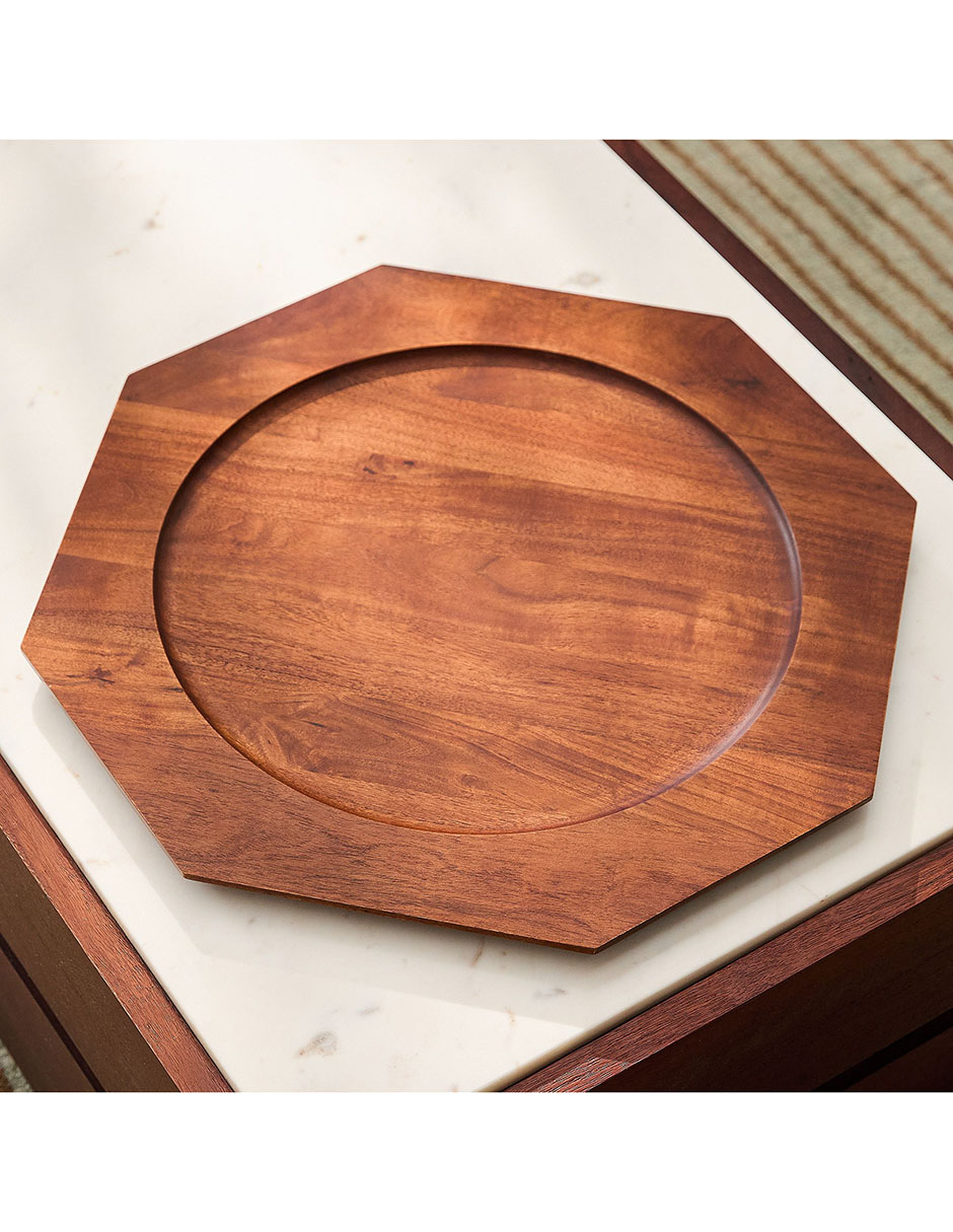 Charola decorativa Organic de madera acacia Charola decorativa Organic de madera acacia