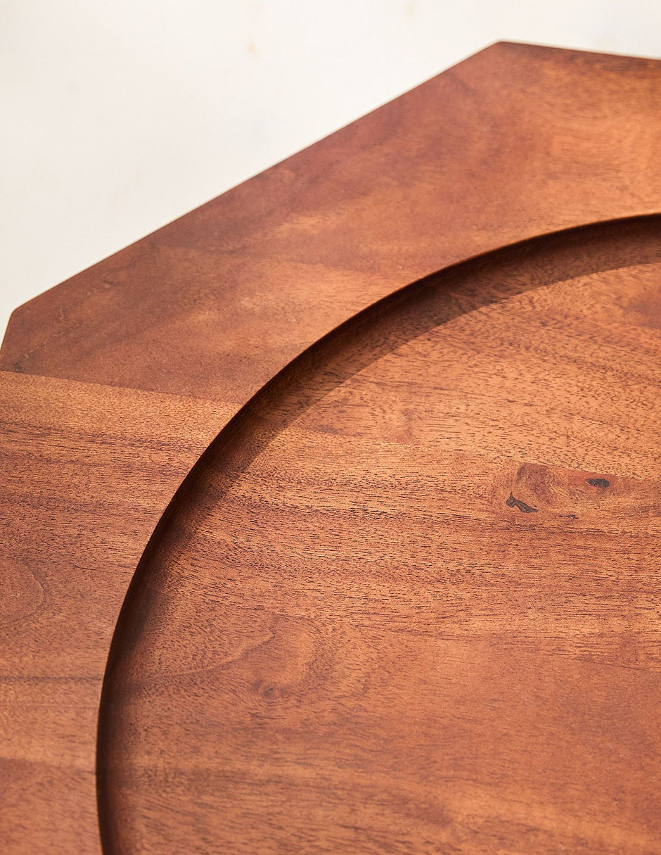 Charola decorativa Organic de madera acacia 2
