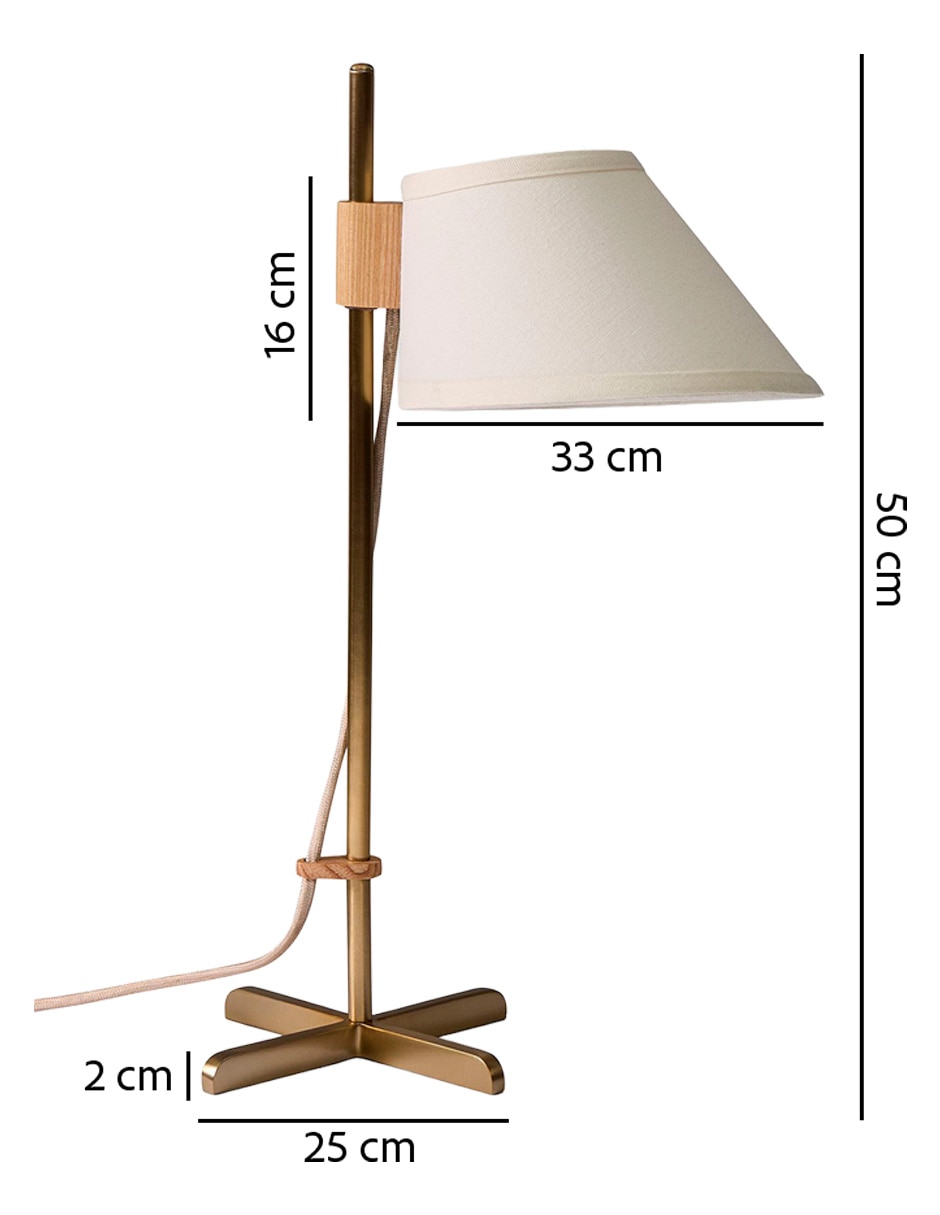 Lámpara de mesa incandescente y led Iver
