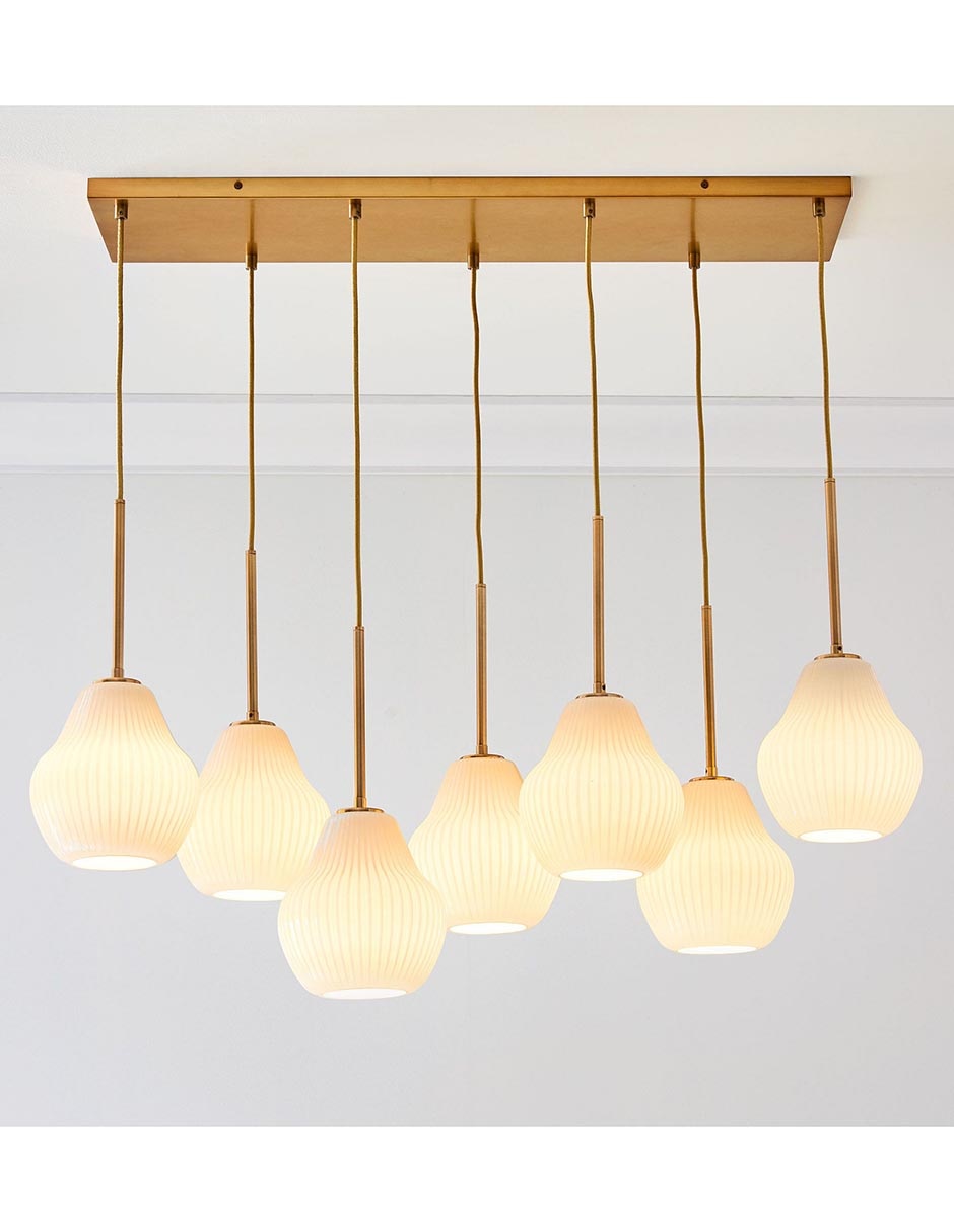 Lámpara colgante incandescente y LED Sculptural 7 piezas 8