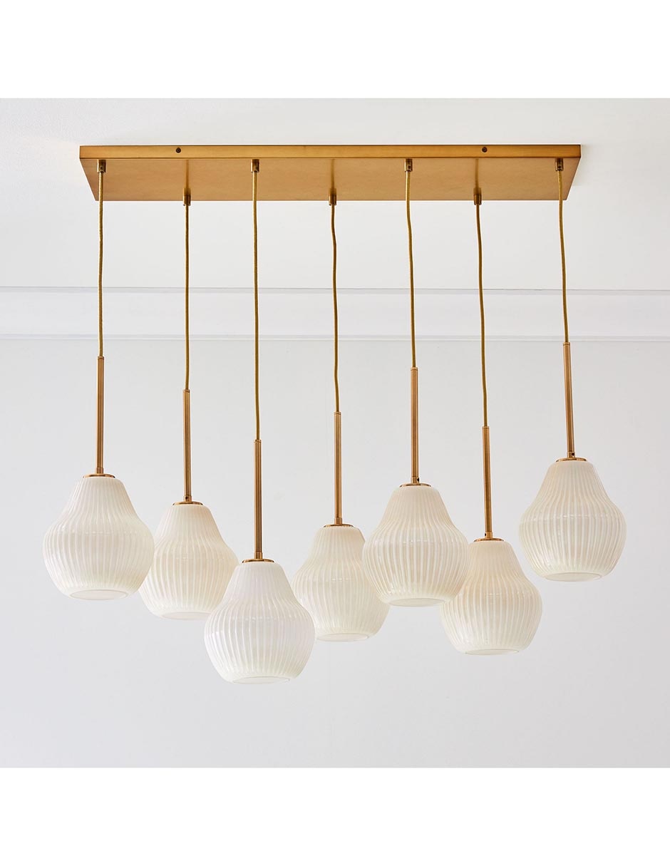 Lámpara colgante incandescente y LED Sculptural 7 piezas 9