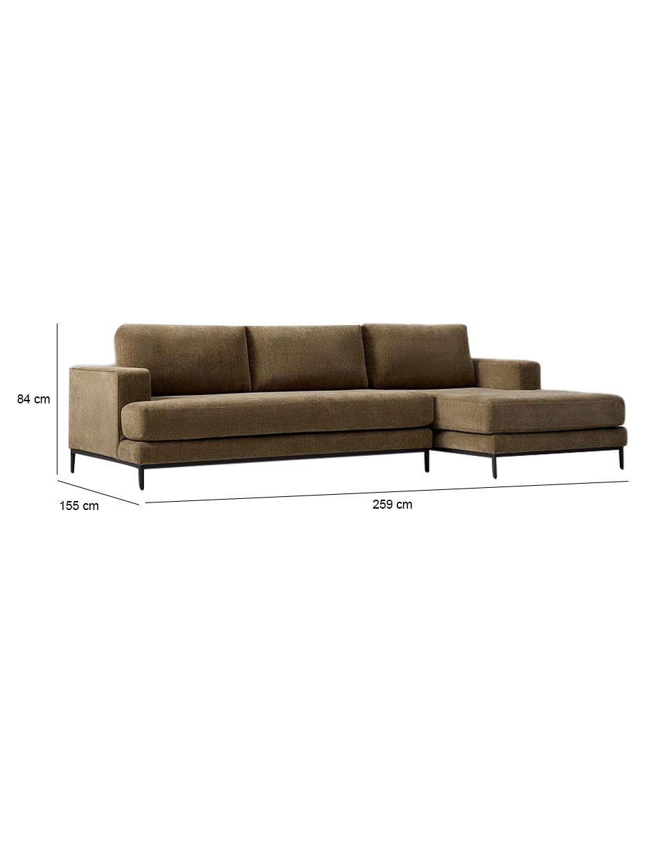 Sala modular izquierda Landon de madera