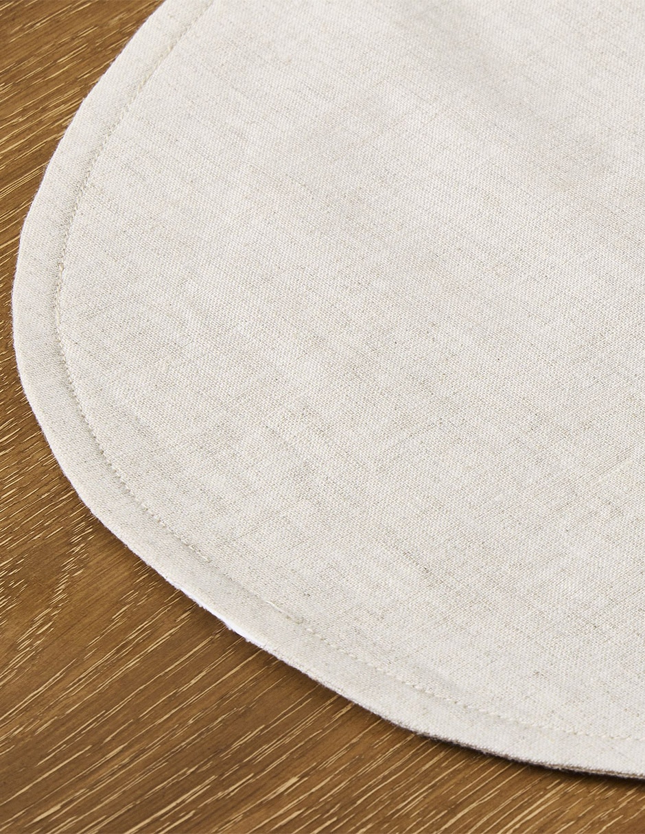 Set mantel ovalado de lino European Linen