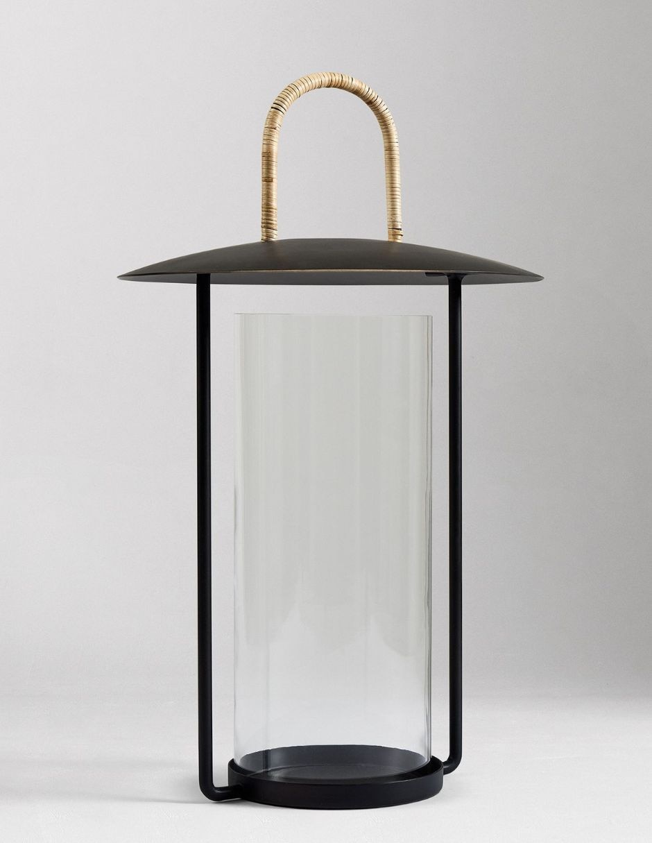 PORTAVELA METAL AND RATTAN 1