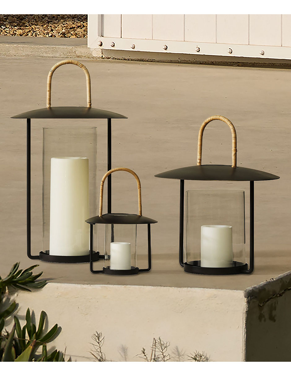 PORTAVELA METAL AND RATTAN 3