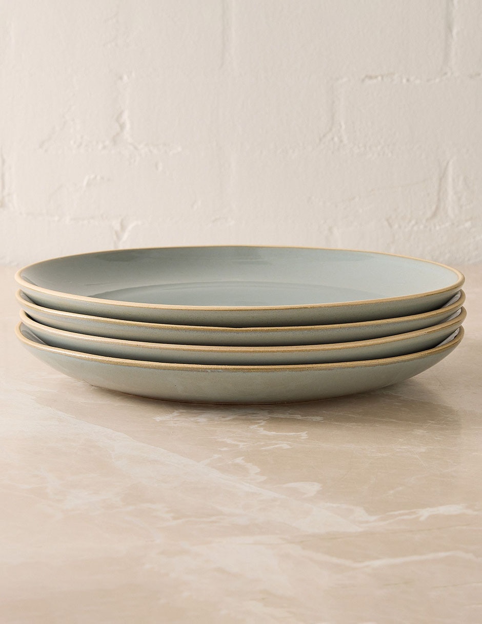 Set platos trinche Mill Stoneware Dinnerware de cerámica 4 piezas