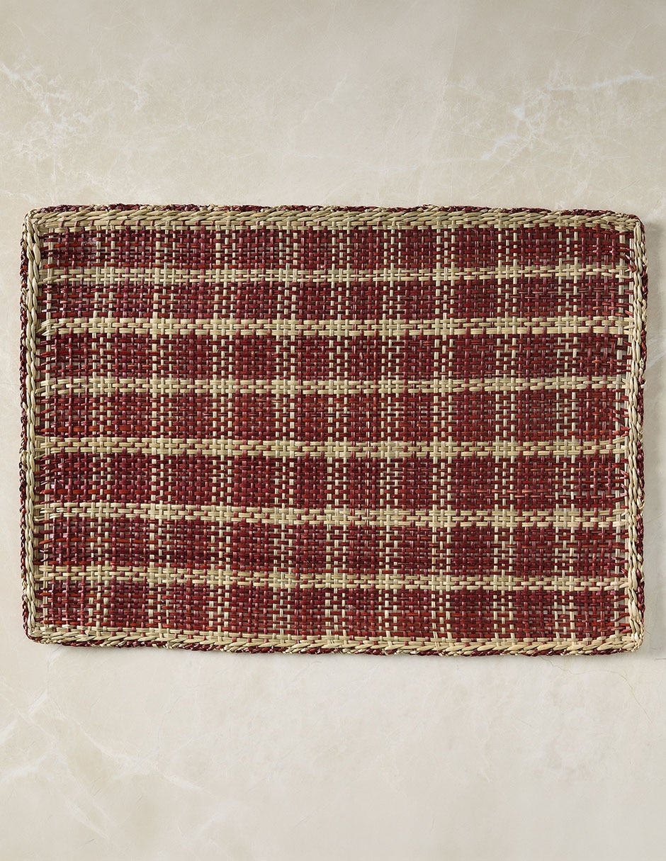 Set mantel rectangular de fibras naturales Reed Set mantel rectangular de fibras naturales Reed