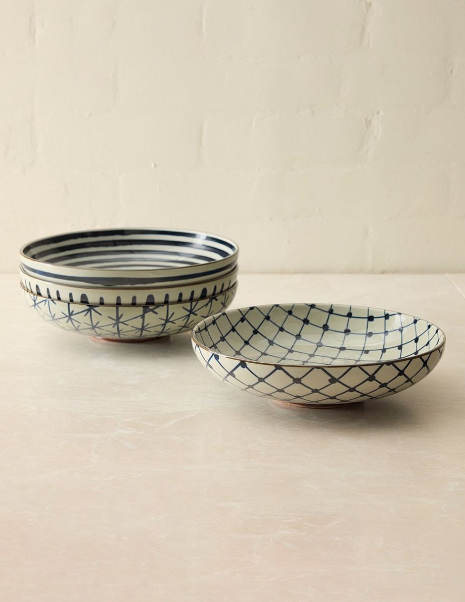 Set bowl Baso 4 piezas de cerámica