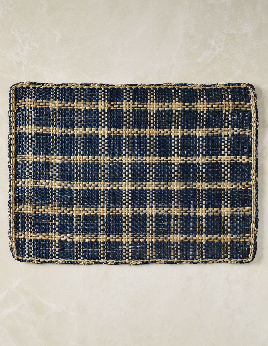 Set mantel rectangular de fibras naturales Reed