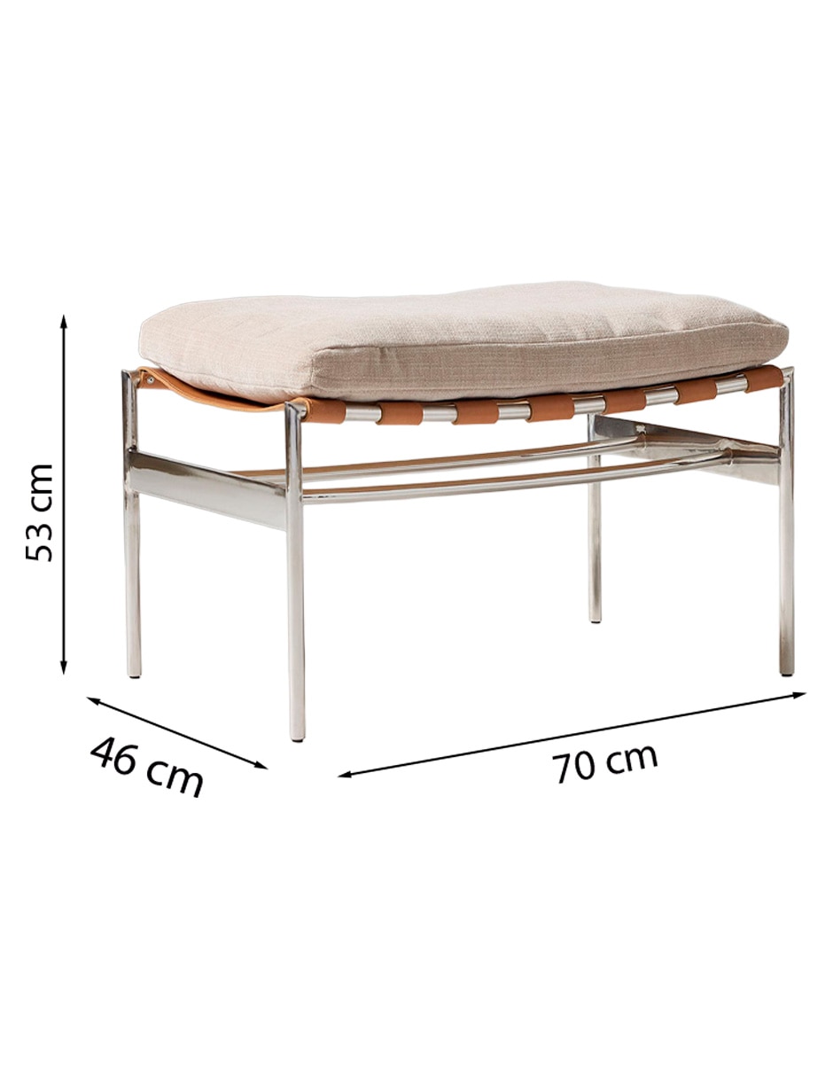Ottoman Stuart de acero inoxidable