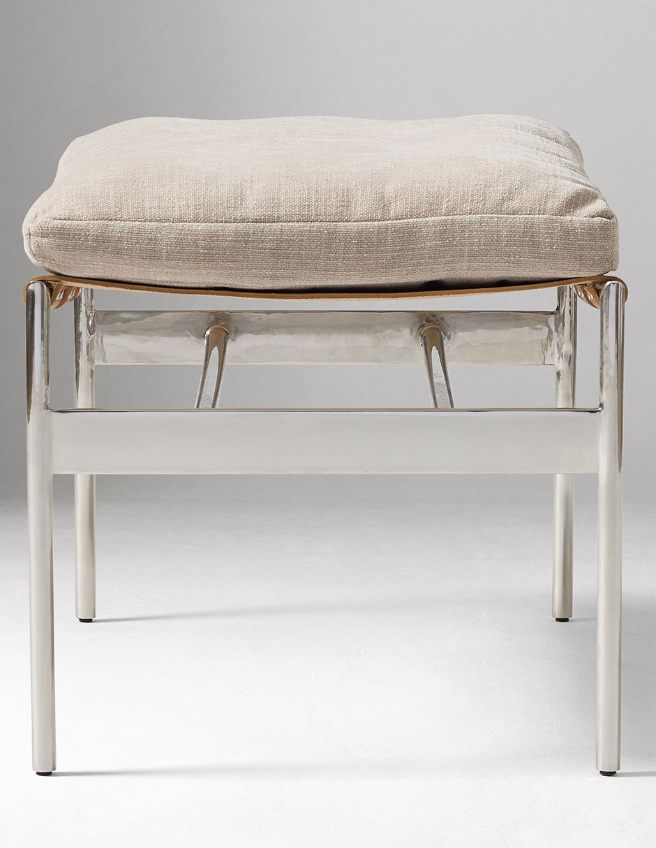Ottoman Stuart de acero inoxidable