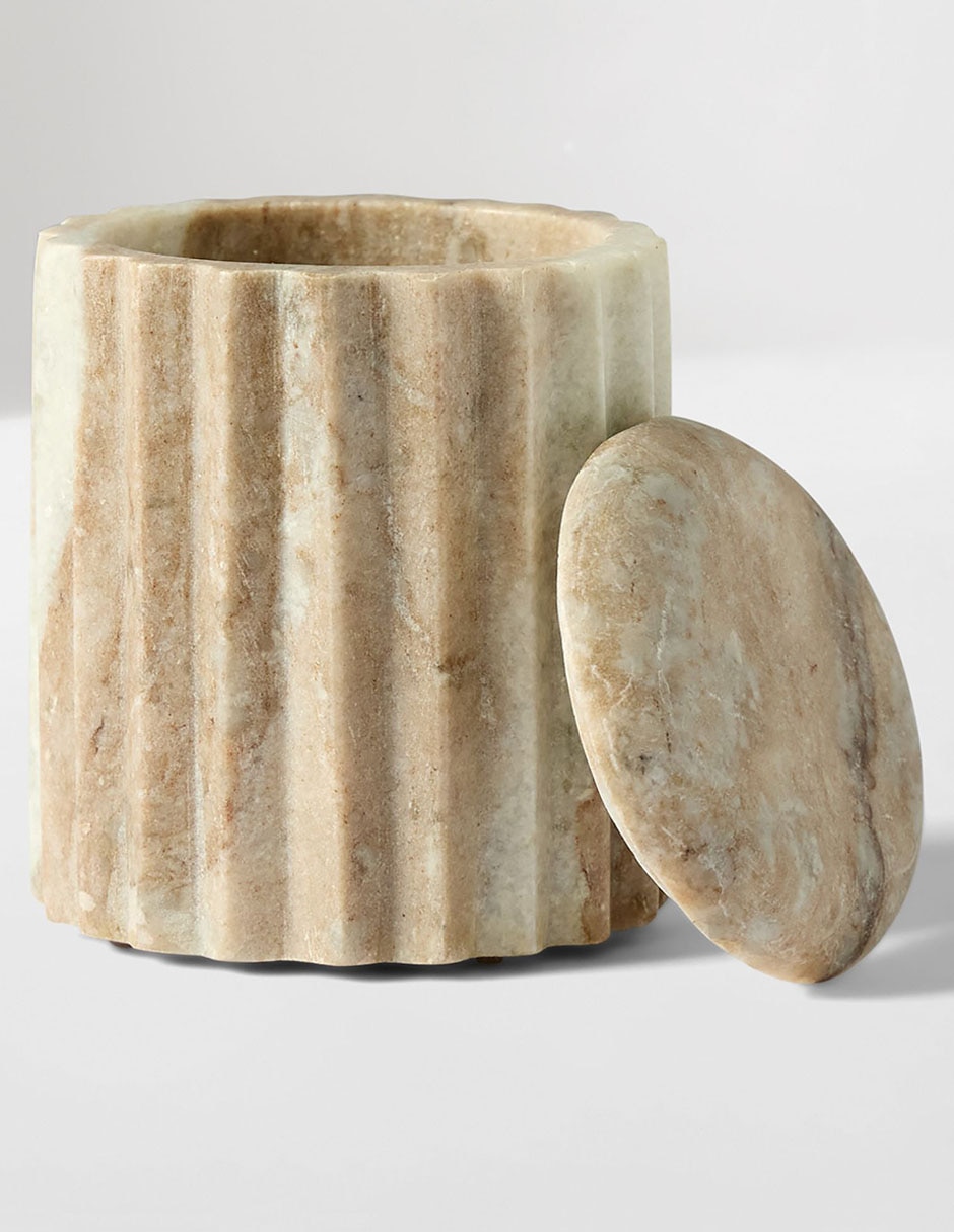 Frasco Decorativo Fluted De Mármol 2