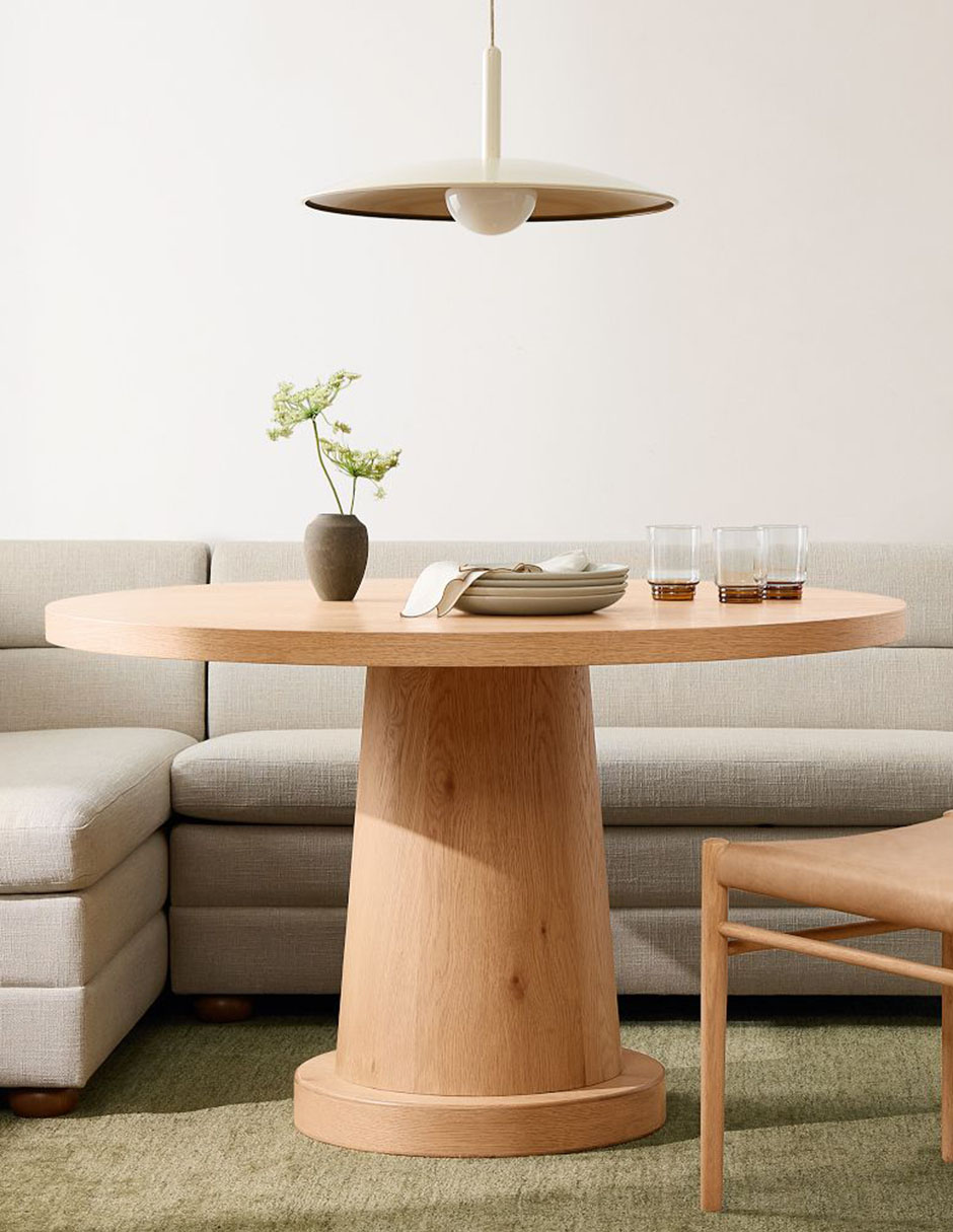 Mesa Wynn de madera roble
