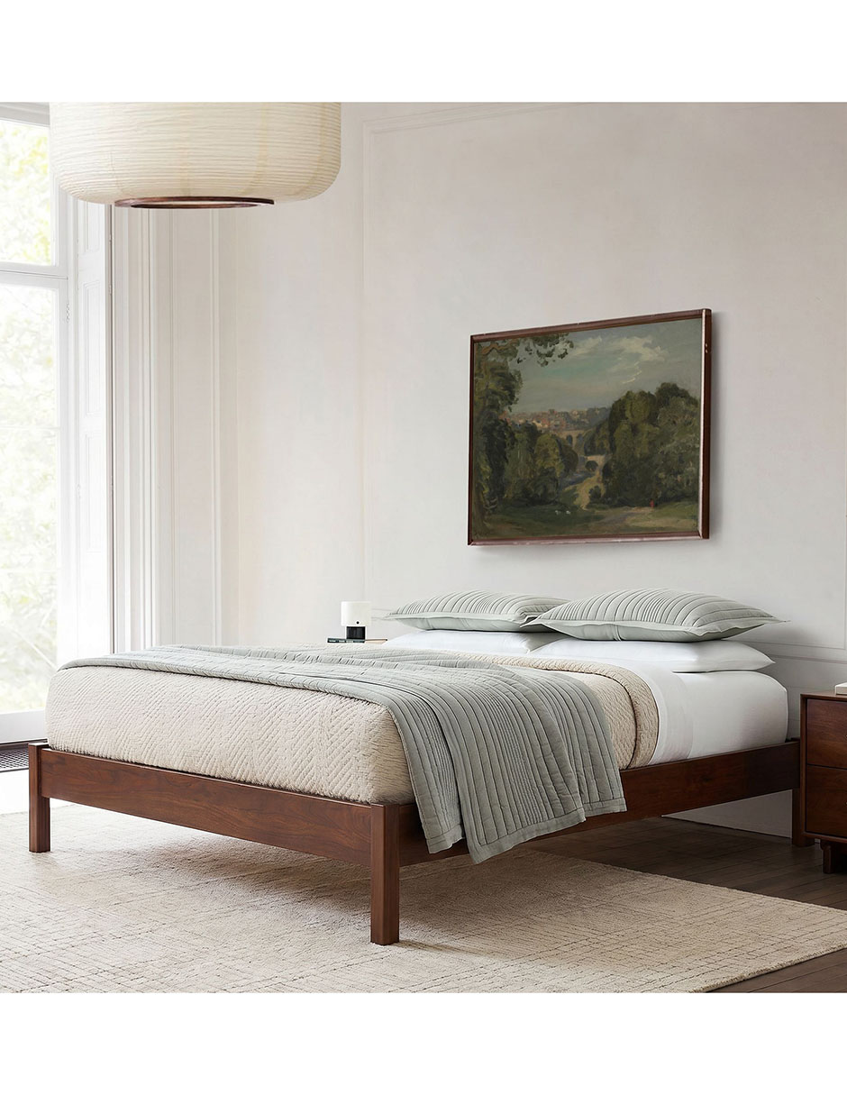 Cama Collins de madera acacia Queen Size 2