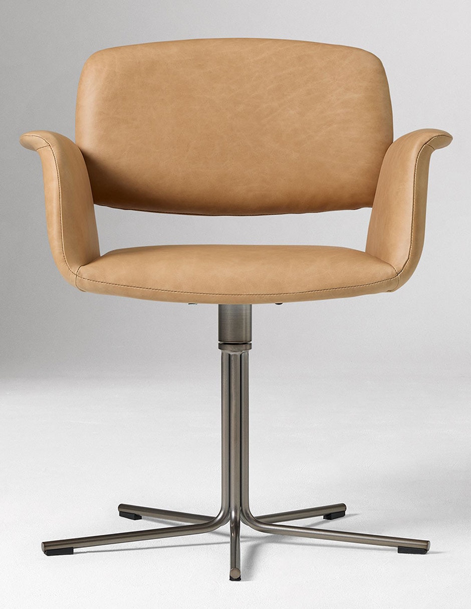 Silla con brazos Nelson de metal