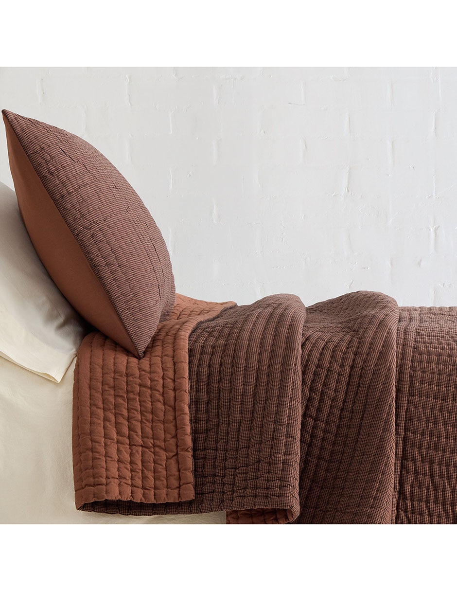 COLCHA MICRO CHECK KS CAFÉ