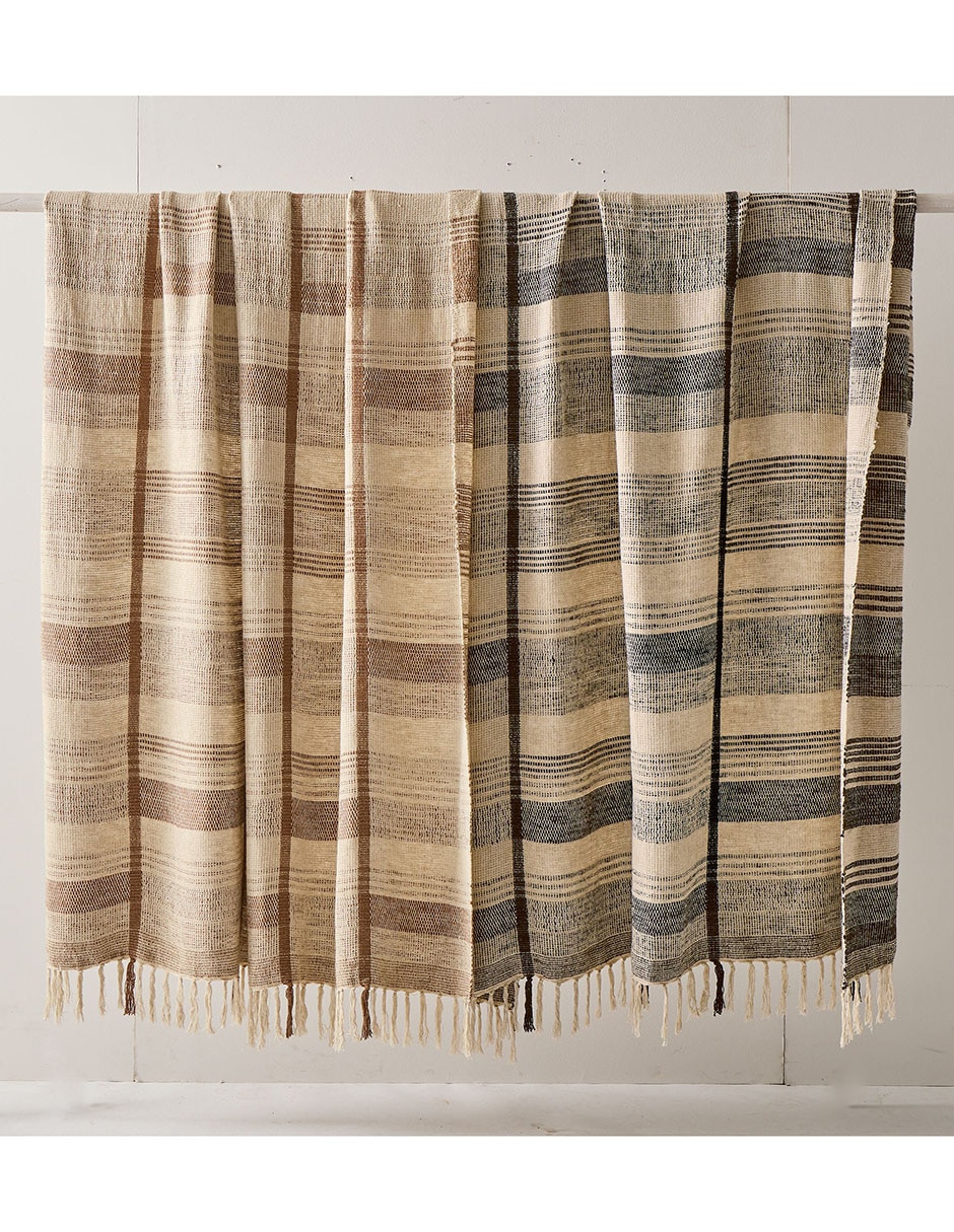 COLCHA MICRO CHECK KS CAFÉ 2