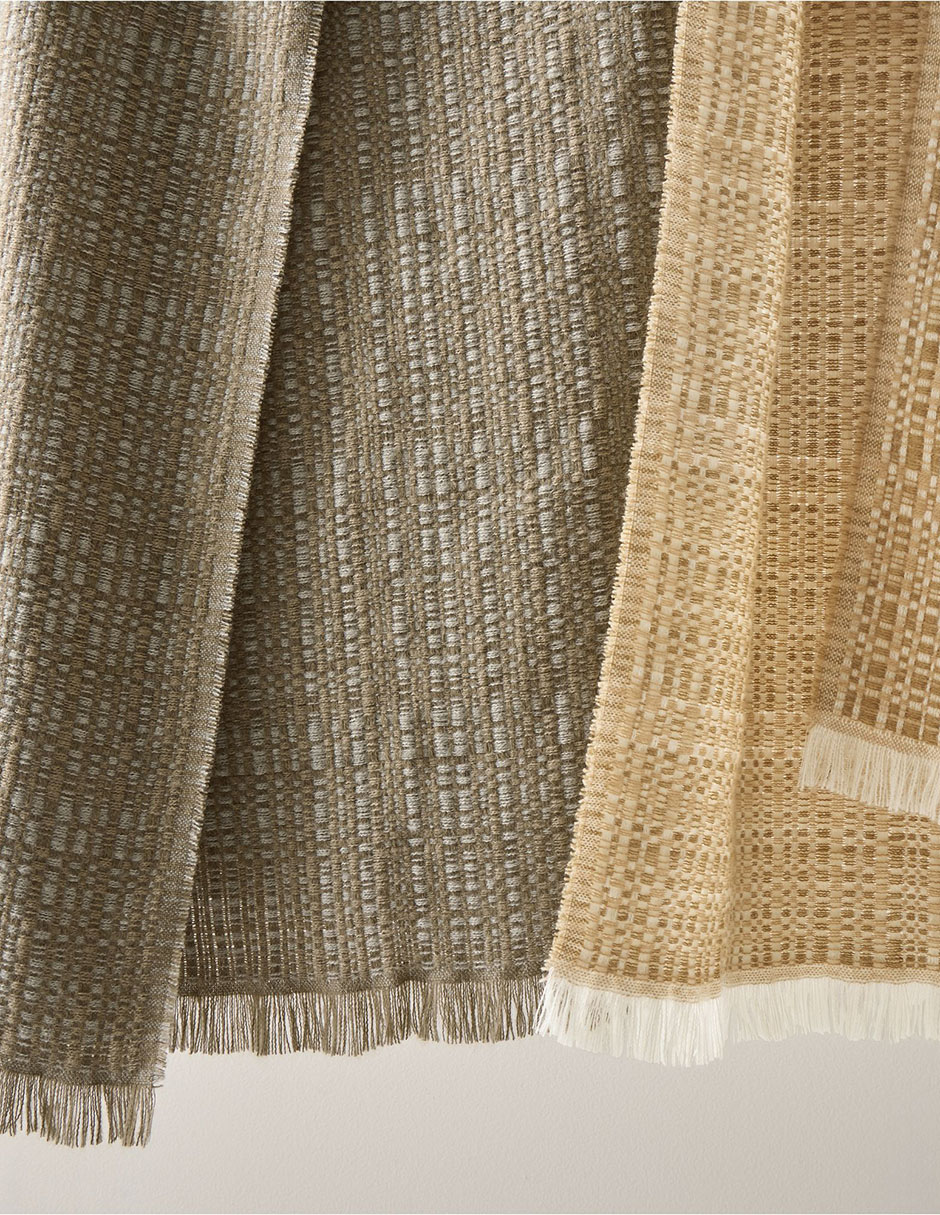 Frazada Textured Grid de tejido suave 3