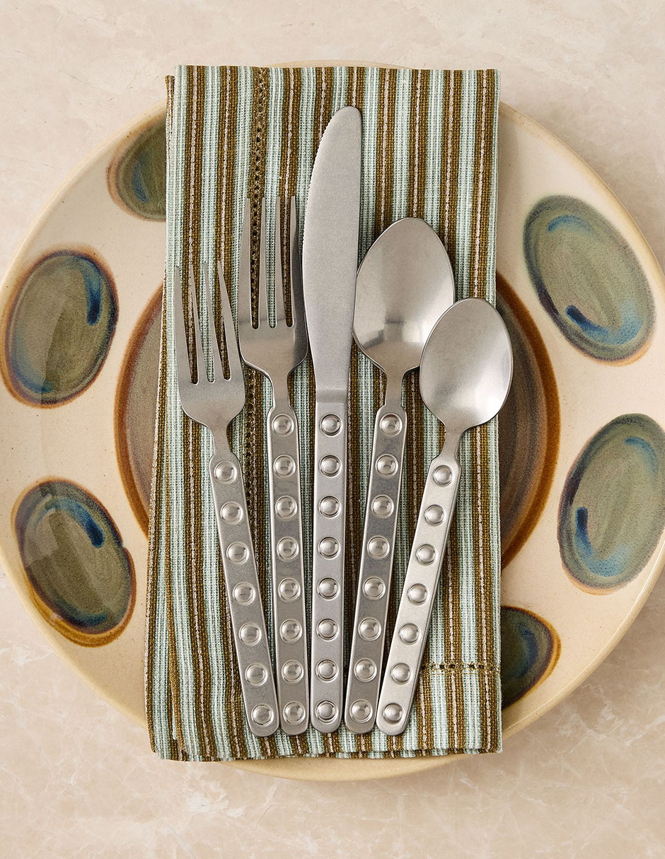 Set cubiertos pierce & ward de acero inoxidable 5 piezas 4