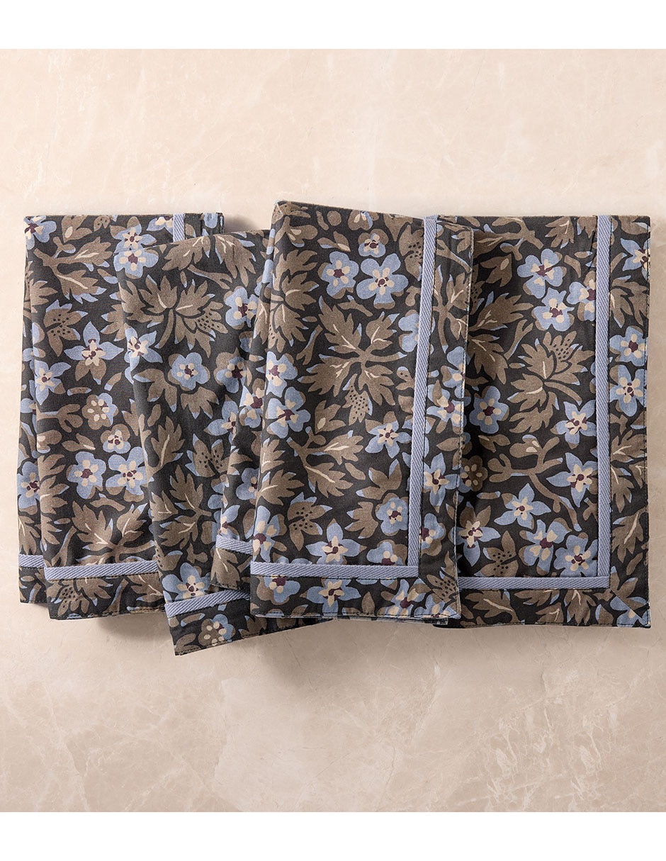 Set servilleta Blake Floral de algodón 4 piezas Set servilleta Blake Floral de algodón 4 piezas