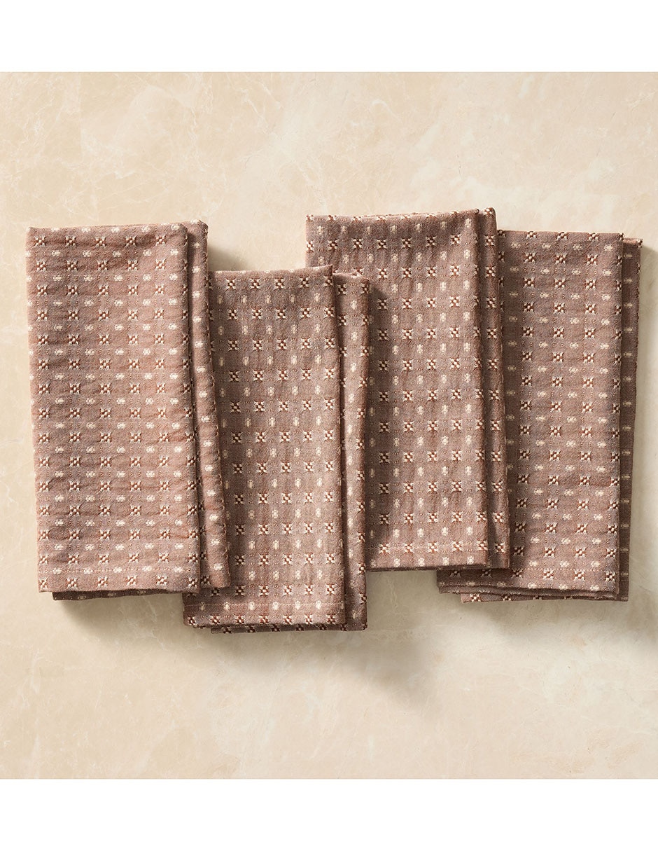 Set servilleta micro pattern de algodón 4 piezas