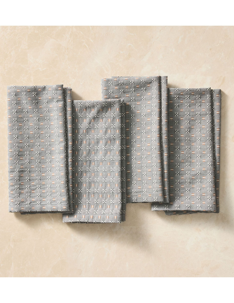 Set servilleta Micro Pattern de algodón 4 piezas