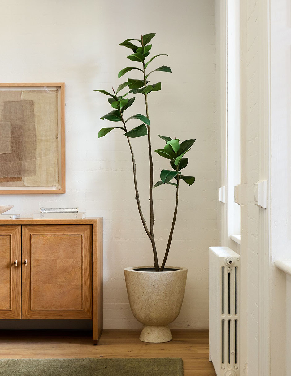 Árbol de gomero Faux Potted 2