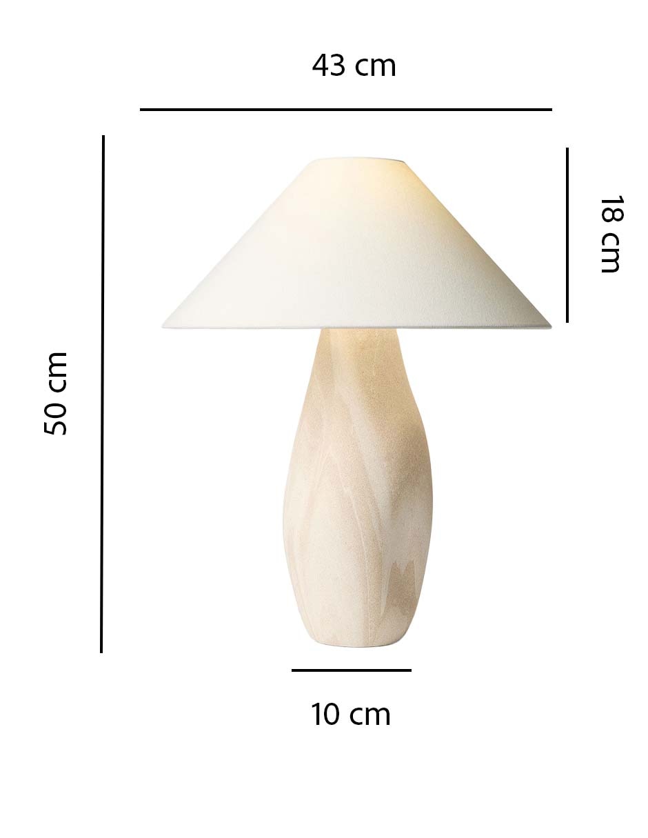 Lámpara de mesa incandescente y led Donata 11