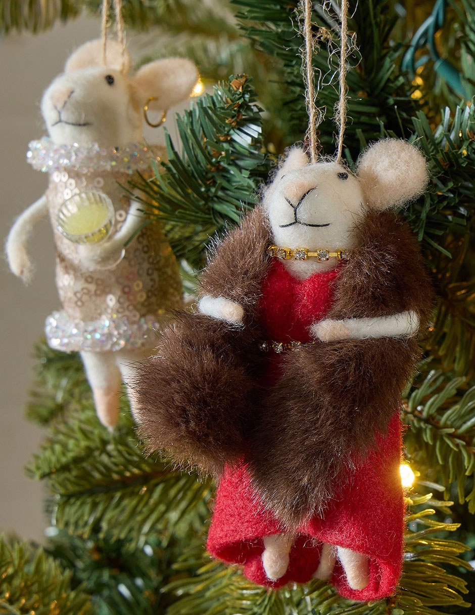 Ornamento Navidad ratón Novelty 4