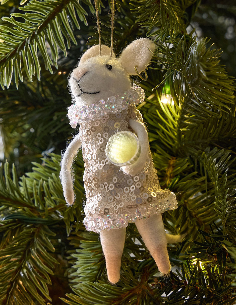 Ornamento Navidad ratón Novelty 2