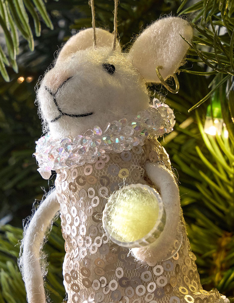 Ornamento Navidad ratón Novelty 3